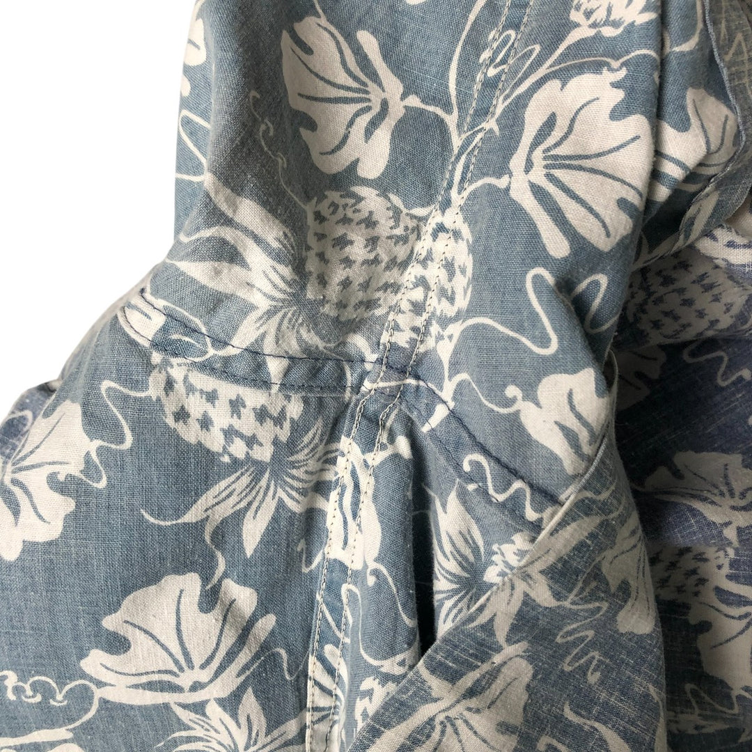 90'S Reyn Spooner Swimsuit Tag All-Over Print Pullover Button-Down Hawaiian Aloha Shirt Box Shirt Men's Medium cotton gray type Vintage Second Hand