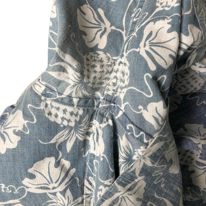 90'S Reyn Spooner Swimsuit Tag All-Over Print Pullover Button-Down Hawaiian Aloha Shirt Box Shirt Men's Medium cotton gray type Vintage Second Hand