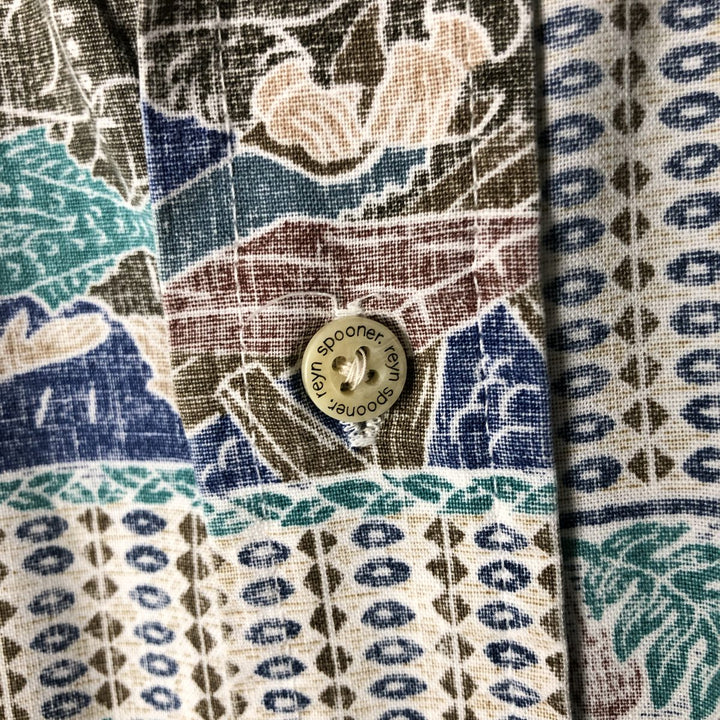 Reyn Spooner Deitrich Ballets All-Over Print Button-Down Hawaiian Aloha Shirt, Men's Size XL cotton white type Vintage Second Hand