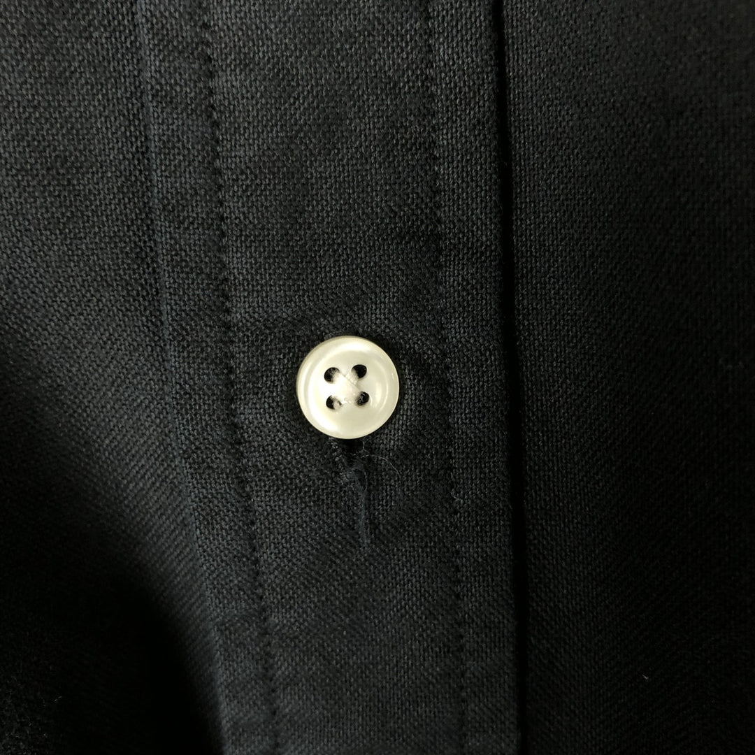 Ralph Lauren short-sleeved button-down shirt, box shirt, men's XL size cotton black type Vintage Second Hand