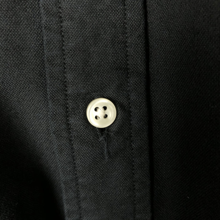 Ralph Lauren short-sleeved button-down shirt, box shirt, men's XL size cotton black type Vintage Second Hand