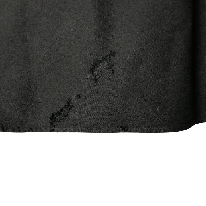 Ralph Lauren short-sleeved button-down shirt, box shirt, men's XL size cotton black type Vintage Second Hand