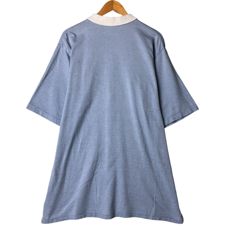 Ralph Lauren POLO GOLF Men's XL Open-Front Short Sleeve Polo Shirt cotton Blue type light blue Vintage Second Hand