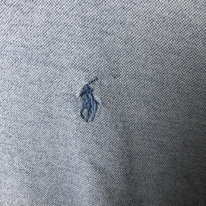 Ralph Lauren POLO GOLF Men's XL Open-Front Short Sleeve Polo Shirt cotton Blue type light blue Vintage Second Hand