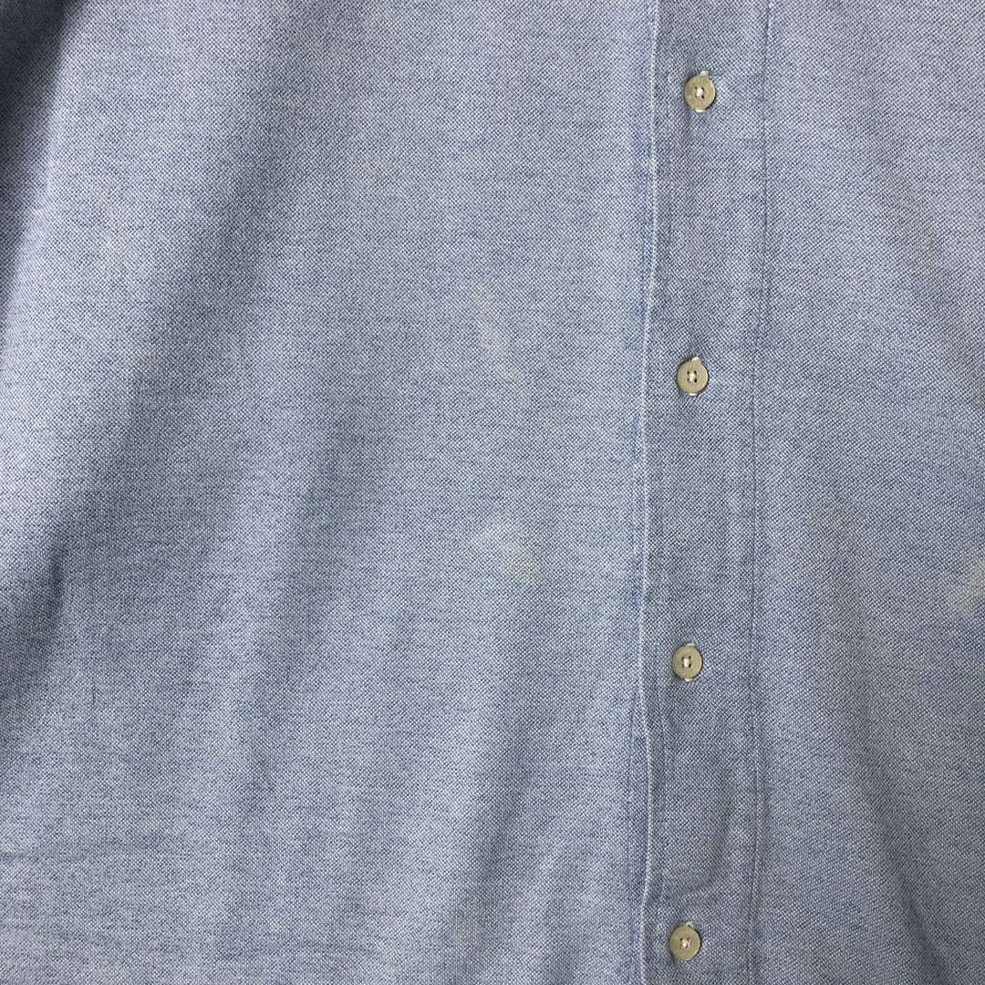 Ralph Lauren POLO GOLF Men's XL Open-Front Short Sleeve Polo Shirt cotton Blue type light blue Vintage Second Hand
