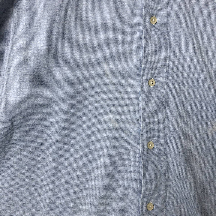 Ralph Lauren POLO GOLF Men's XL Open-Front Short Sleeve Polo Shirt cotton Blue type light blue Vintage Second Hand