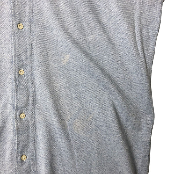 Ralph Lauren POLO GOLF Men's XL Open-Front Short Sleeve Polo Shirt cotton Blue type light blue Vintage Second Hand