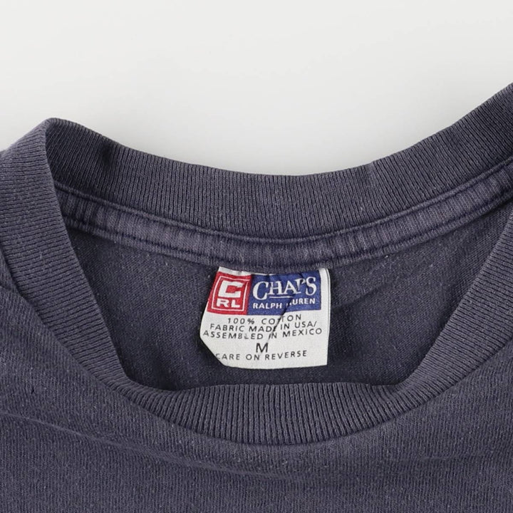 Vintage 90'S Ralph Lauren CHAPS Stars and Stripes Short Sleeve Logo T-Shirt, Men's Size Medium cotton navy blue type Vintage Second Hand