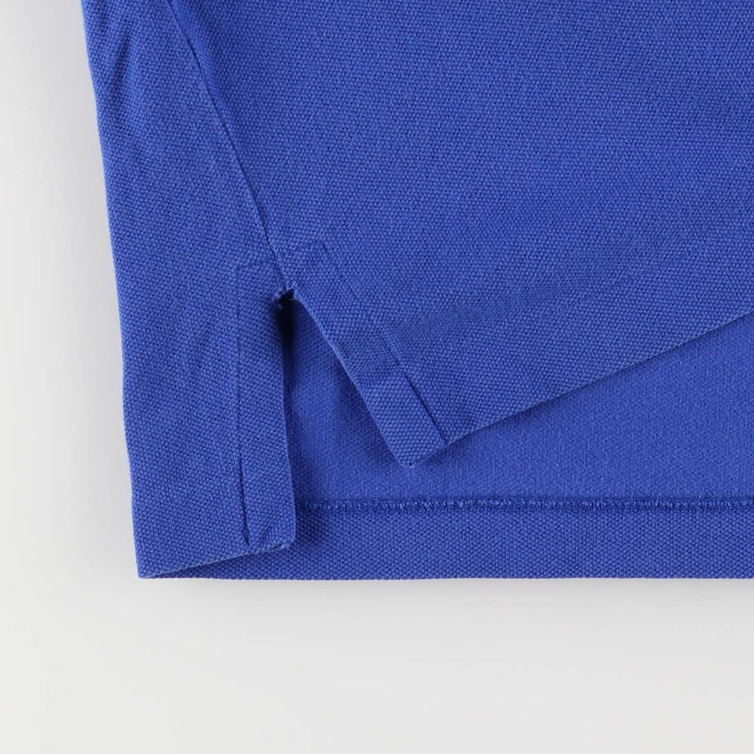 Ralph Lauren POLO by Ralph Lauren V-neck pique short-sleeve one-point logo T-shirt, men's size L cotton blue type Vintage Second Hand