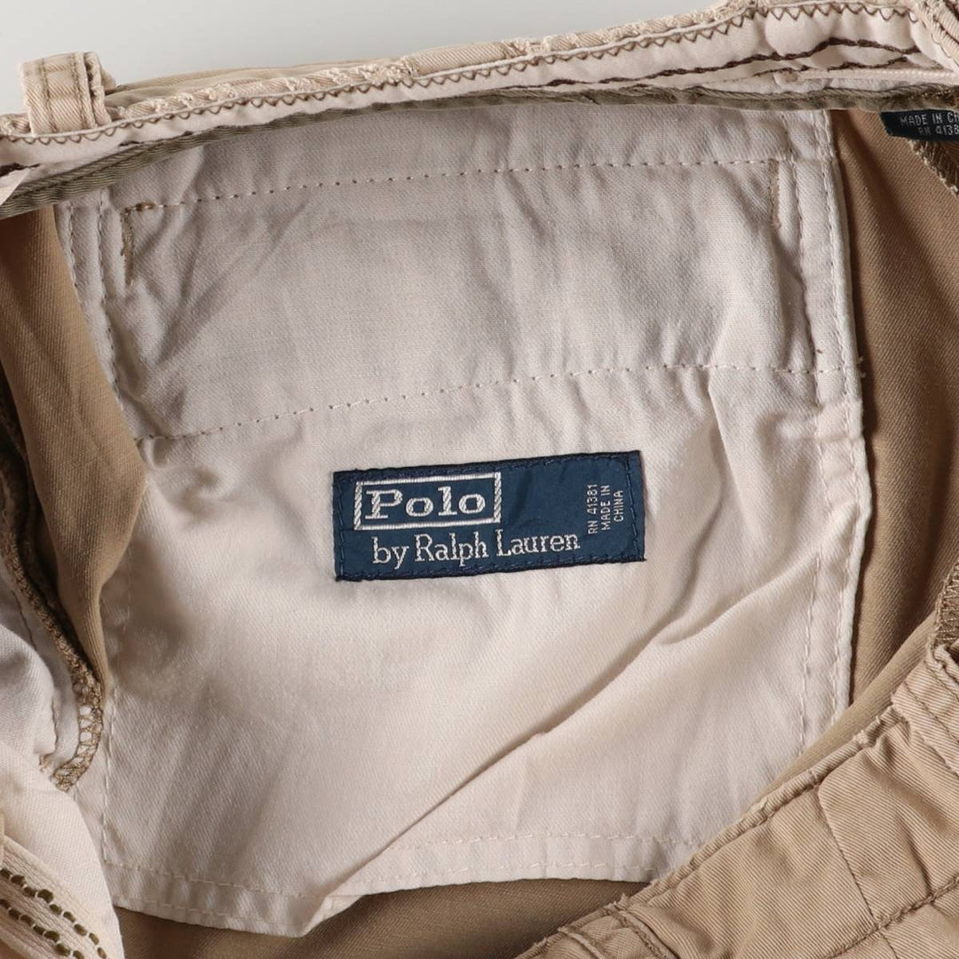 Ralph Lauren POLO by Ralph Lauren Chino Shorts, Half Pants, Men's, W32 equivalent cotton Beige type Vintage Second Hand