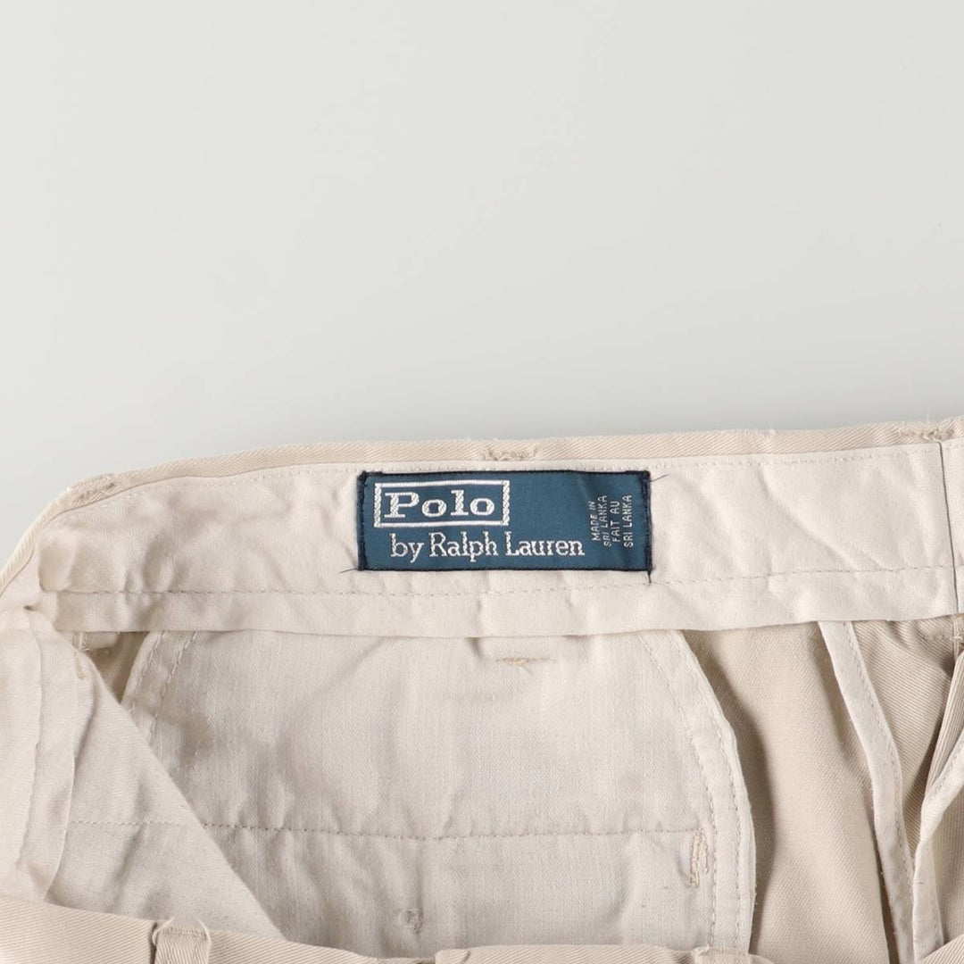 Ralph Lauren POLO by Ralph Lauren Chino Shorts, Shorts, Men's, W34 equivalent cotton Beige type Vintage Second Hand