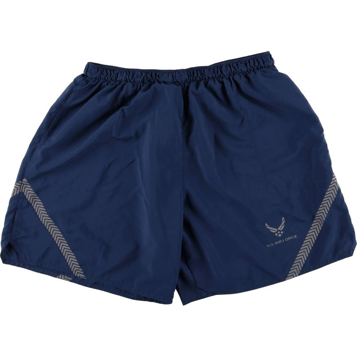 2000'S US AIR FORCE Military Training Shorts, Made in USA, Men's Size L polyester navy blue type Vintage Second Hand