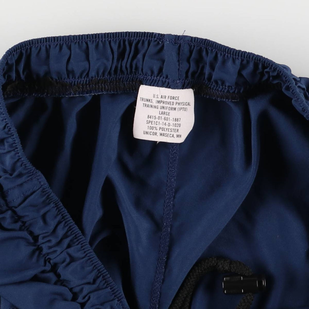 2000'S US AIR FORCE Military Training Shorts, Made in USA, Men's Size L polyester navy blue type Vintage Second Hand