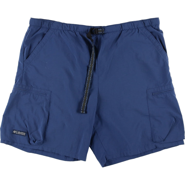 Columbia Packable Swim Shorts, Cargo Pants, Men's Size Medium Nylon Navy blue Vintage Second Hand