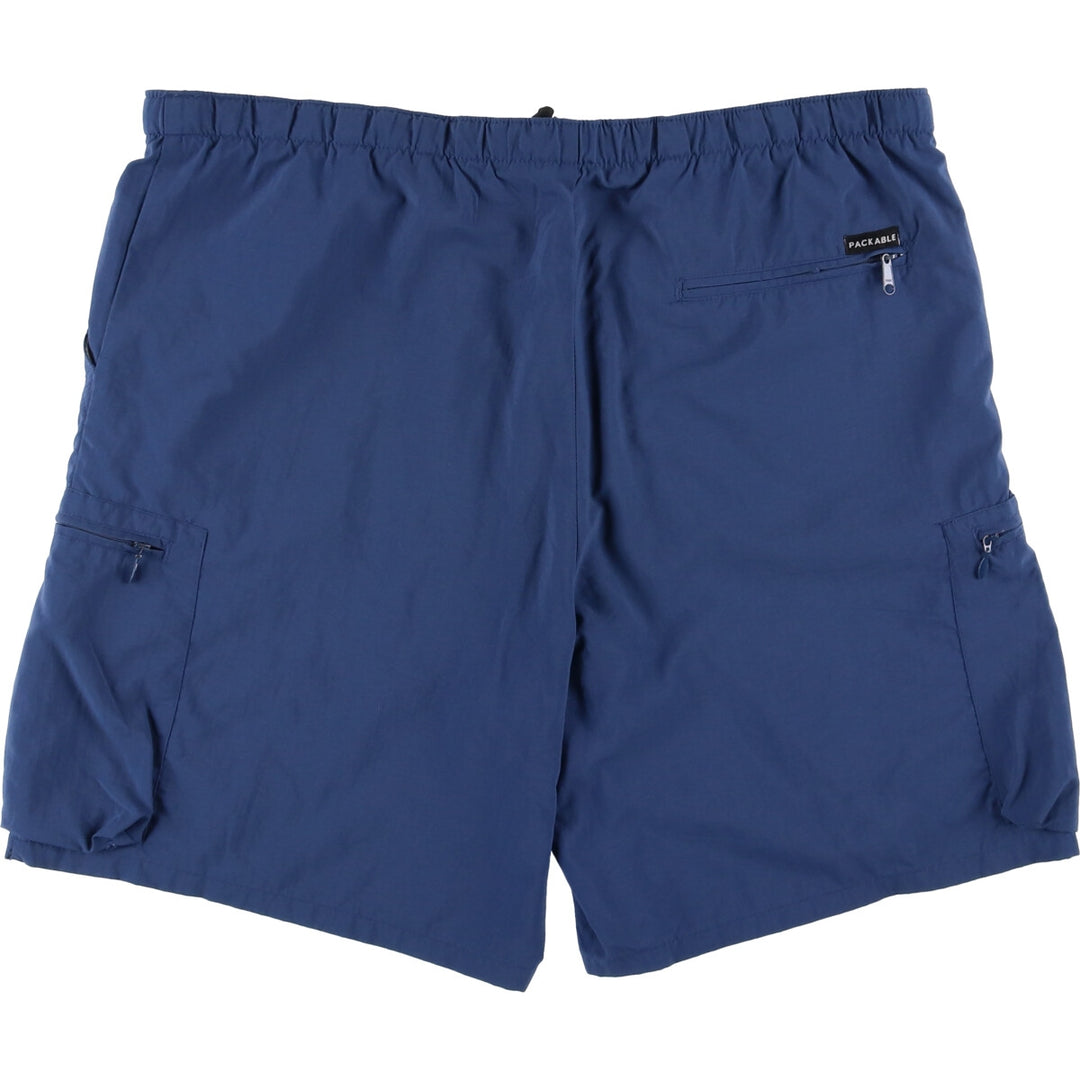 Columbia Packable Swim Shorts, Cargo Pants, Men's Size Medium Nylon Navy blue Vintage Second Hand