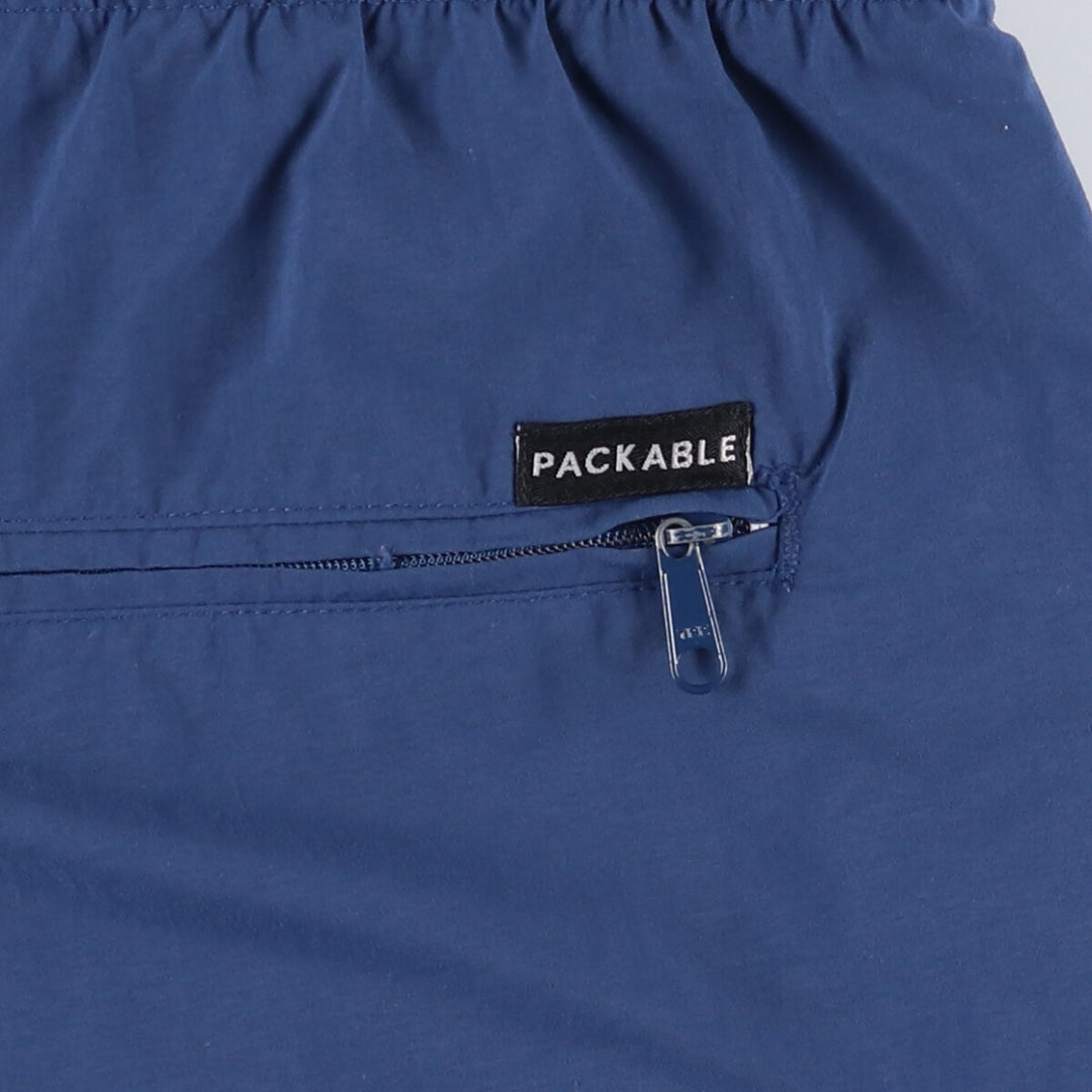 Columbia Packable Swim Shorts, Cargo Pants, Men's Size Medium Nylon Navy blue Vintage Second Hand