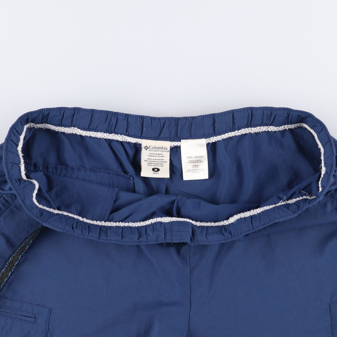 Columbia Packable Swim Shorts, Cargo Pants, Men's Size Medium Nylon Navy blue Vintage Second Hand