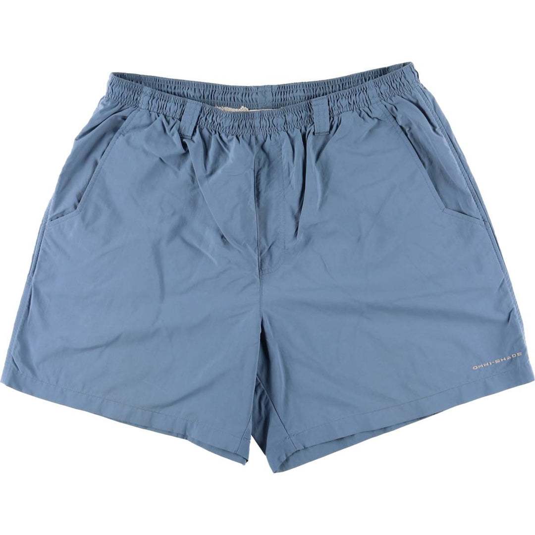 Columbia PFG OMNI-SHADE Swim Shorts, Men's Size L Nylon Blue type light blue Vintage Second Hand