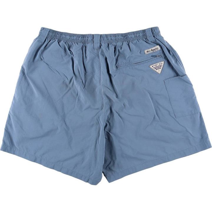 Columbia PFG OMNI-SHADE Swim Shorts, Men's Size L Nylon Blue type light blue Vintage Second Hand