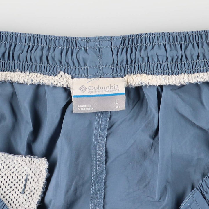 Columbia PFG OMNI-SHADE Swim Shorts, Men's Size L Nylon Blue type light blue Vintage Second Hand