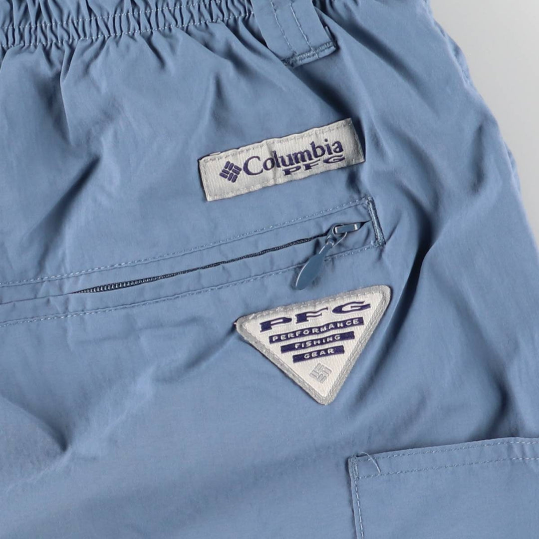 Columbia PFG OMNI-SHADE Swim Shorts, Men's Size L Nylon Blue type light blue Vintage Second Hand
