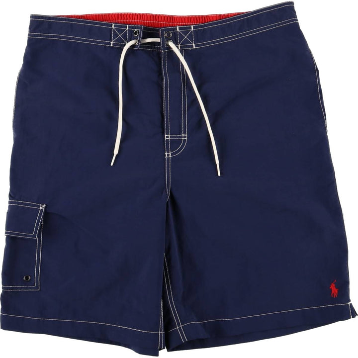Ralph Lauren POLO by Ralph Lauren swim shorts, cargo pants, men's size L Nylon navy blue type Vintage Second Hand