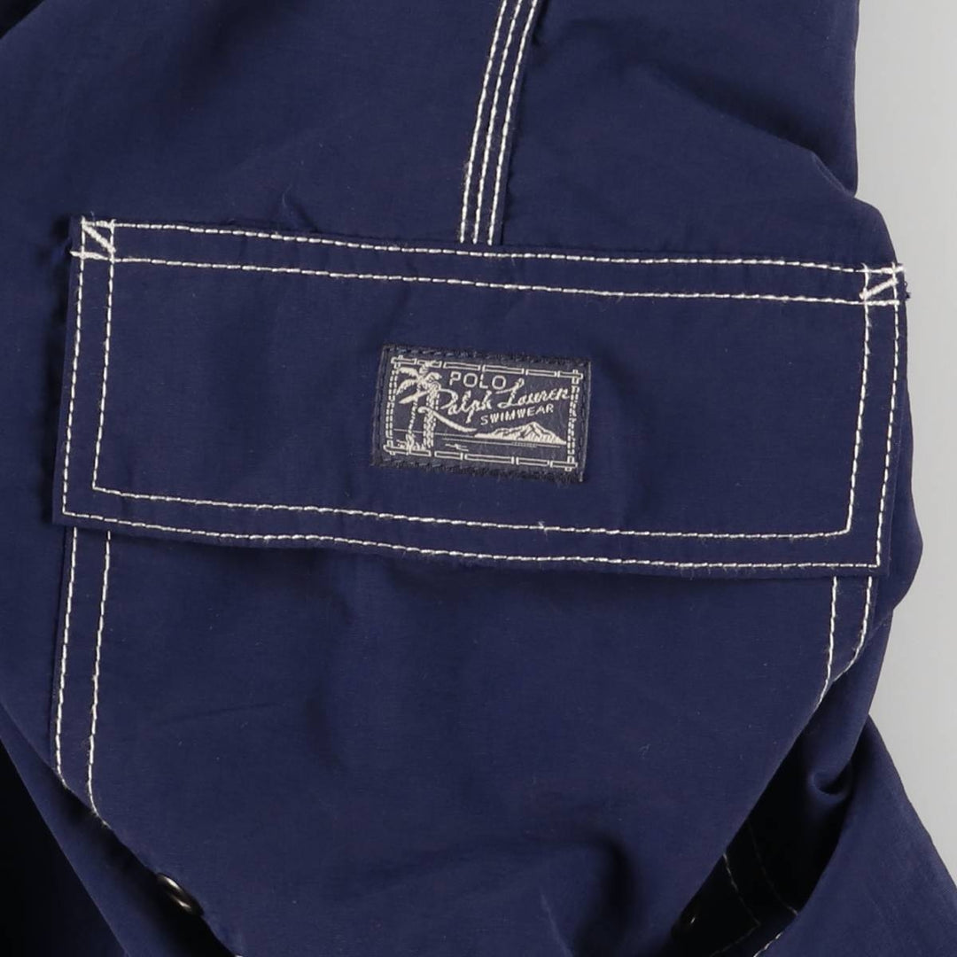 Ralph Lauren POLO by Ralph Lauren swim shorts, cargo pants, men's size L Nylon navy blue type Vintage Second Hand
