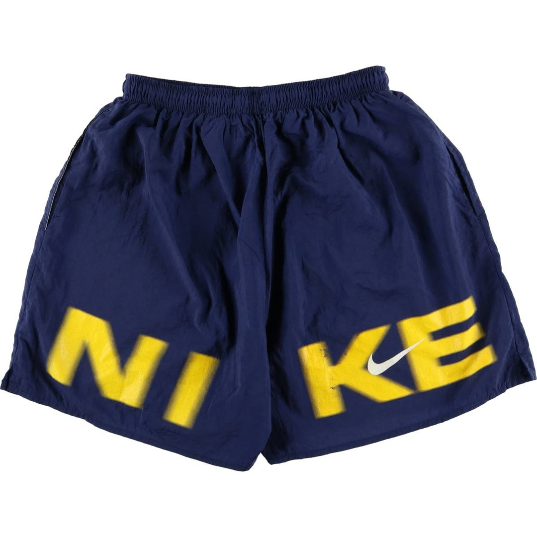 90'S Nike Swim Shorts, Short Pants, Men's L Size, Vintage unclear navy blue type Vintage Second Hand