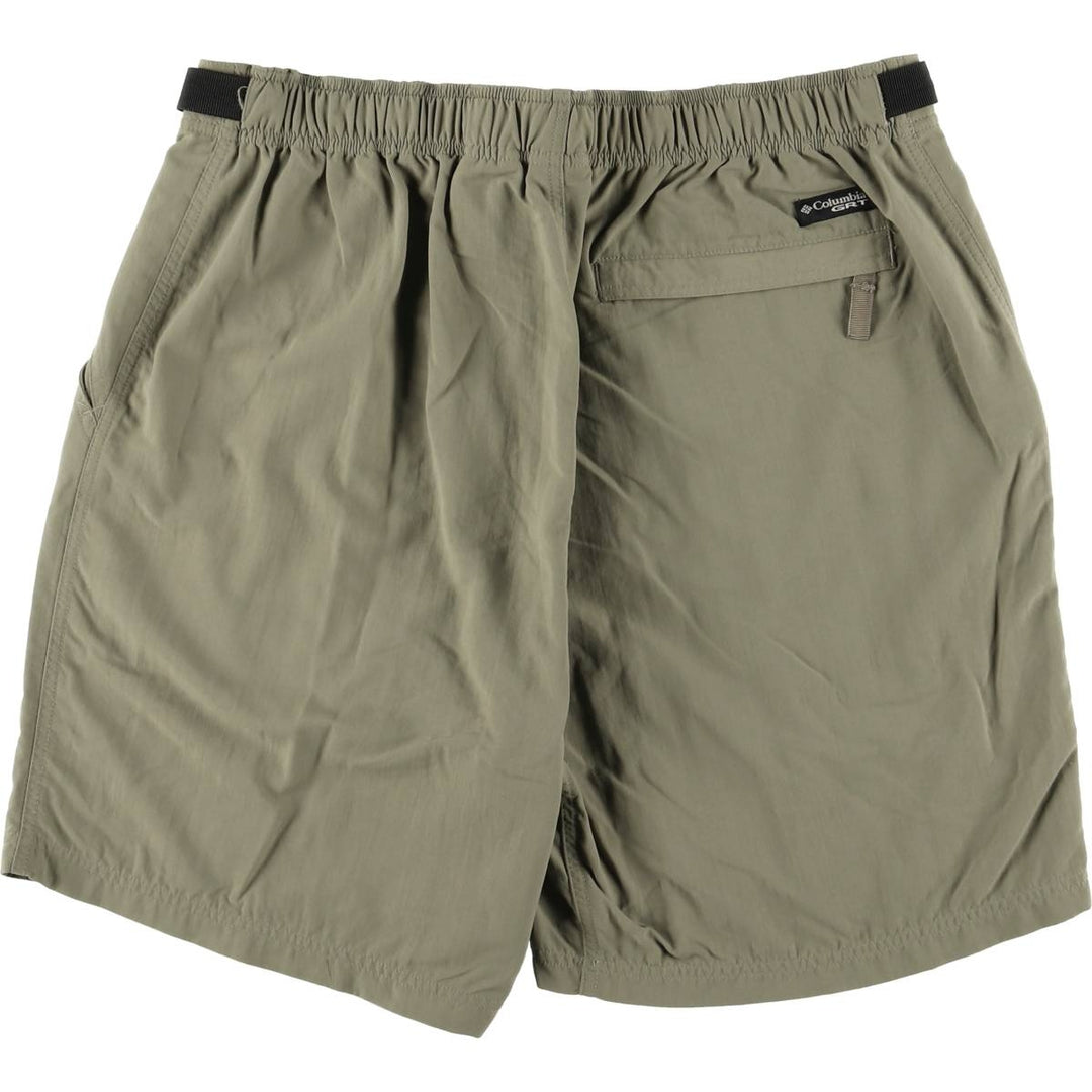 Columbia GRT Nylon Shorts, Men's Size L Nylon Khaki type Vintage Second Hand