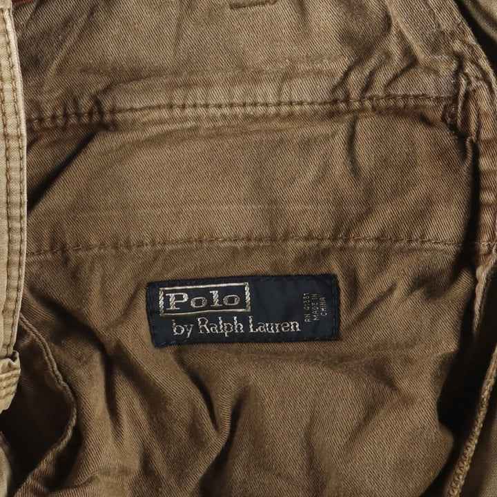 Ralph Lauren POLO by Ralph Lauren cargo shorts, half pants, men's w37 equivalent cotton beige type brown Vintage Second Hand