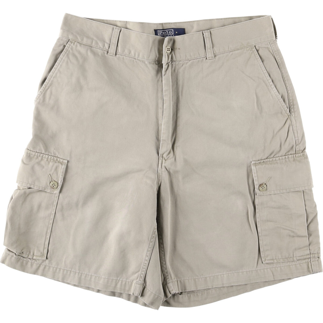 Ralph Lauren POLO by Ralph Lauren cargo shorts, short pants, men's size w34 cotton Beige type Vintage Second Hand