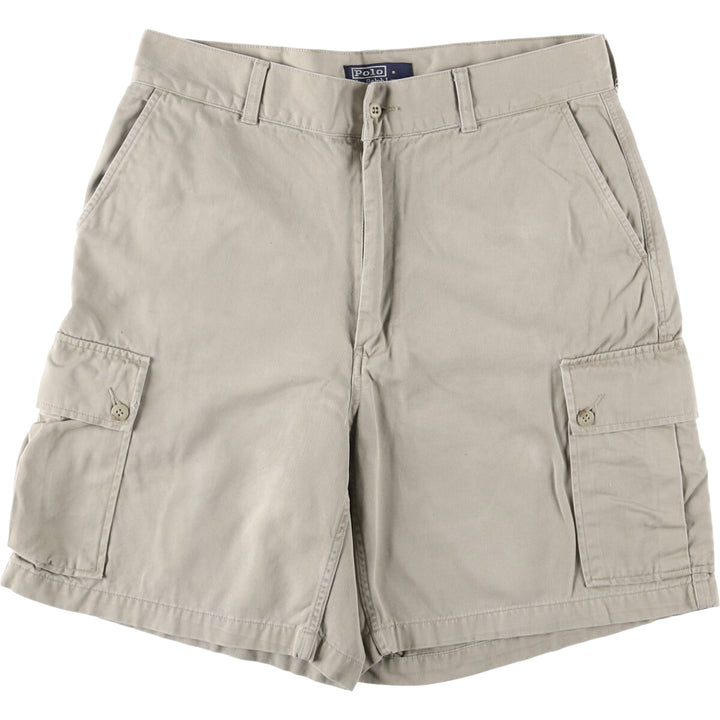 Ralph Lauren POLO by Ralph Lauren cargo shorts, short pants, men's size w34 cotton Beige type Vintage Second Hand