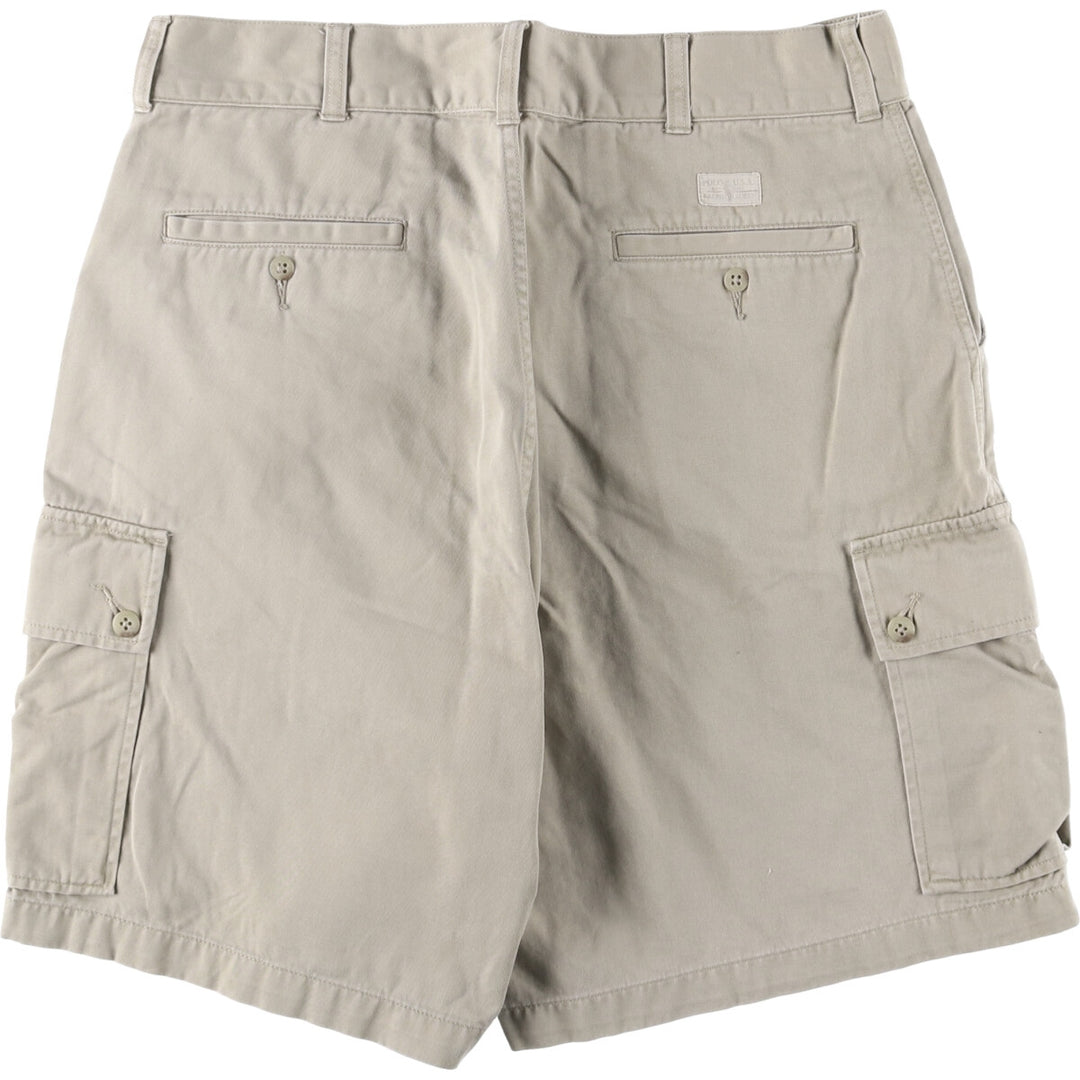 Ralph Lauren POLO by Ralph Lauren cargo shorts, short pants, men's size w34 cotton Beige type Vintage Second Hand