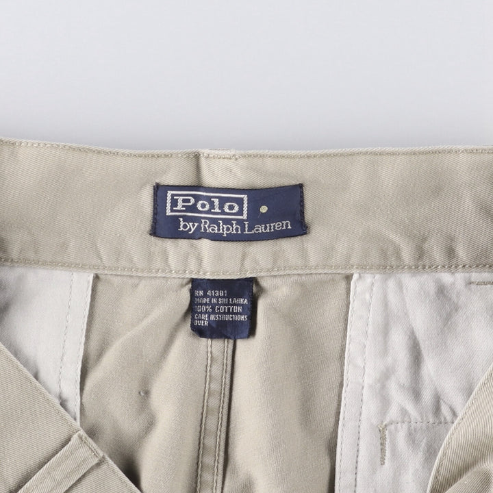Ralph Lauren POLO by Ralph Lauren cargo shorts, short pants, men's size w34 cotton Beige type Vintage Second Hand
