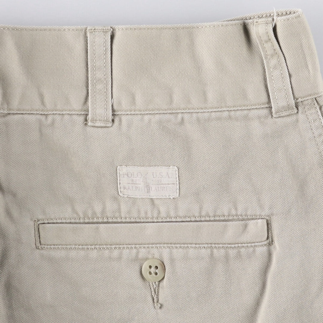 Ralph Lauren POLO by Ralph Lauren cargo shorts, short pants, men's size w34 cotton Beige type Vintage Second Hand