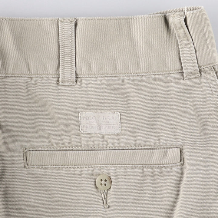 Ralph Lauren POLO by Ralph Lauren cargo shorts, short pants, men's size w34 cotton Beige type Vintage Second Hand