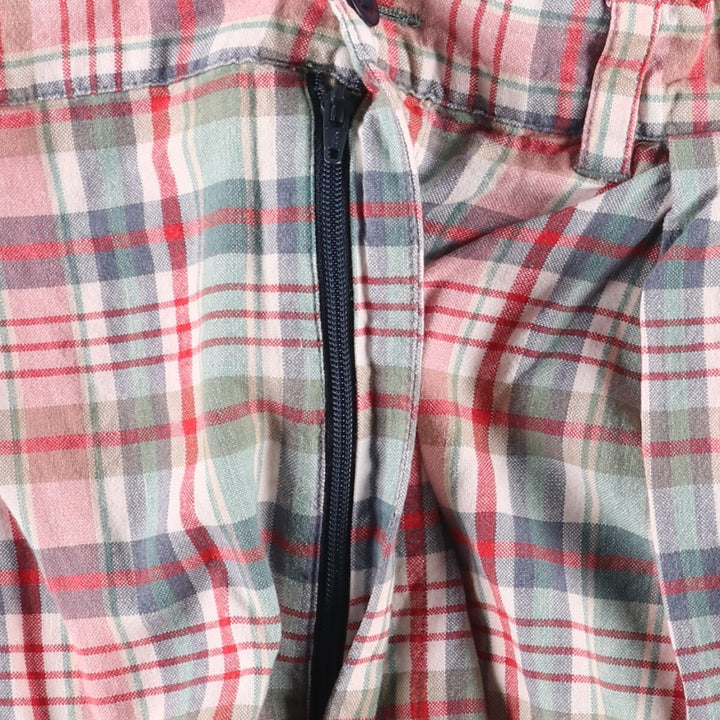 Ralph Lauren POLO by Ralph Lauren tartan check two-pleat cotton shorts, men's size W35. cotton red type Vintage Second Hand