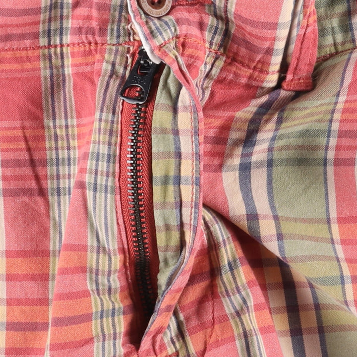 Ralph Lauren POLO by Ralph Lauren tartan cotton shorts, men's size W35. cotton red type Vintage Second Hand