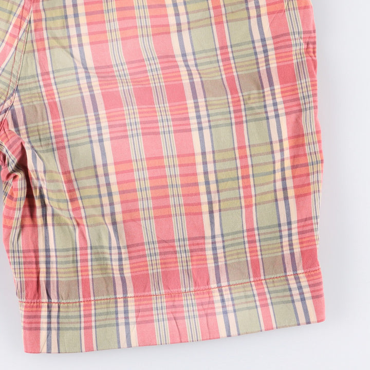 Ralph Lauren POLO by Ralph Lauren tartan cotton shorts, men's size W35. cotton red type Vintage Second Hand