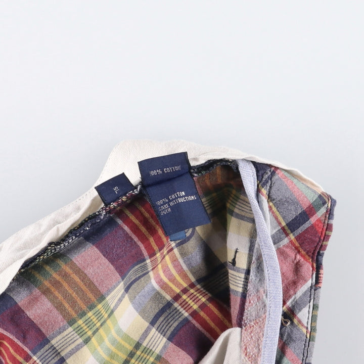 Ralph Lauren POLO GOLF tartan cotton shorts, men's size W34. cotton red type Vintage Second Hand