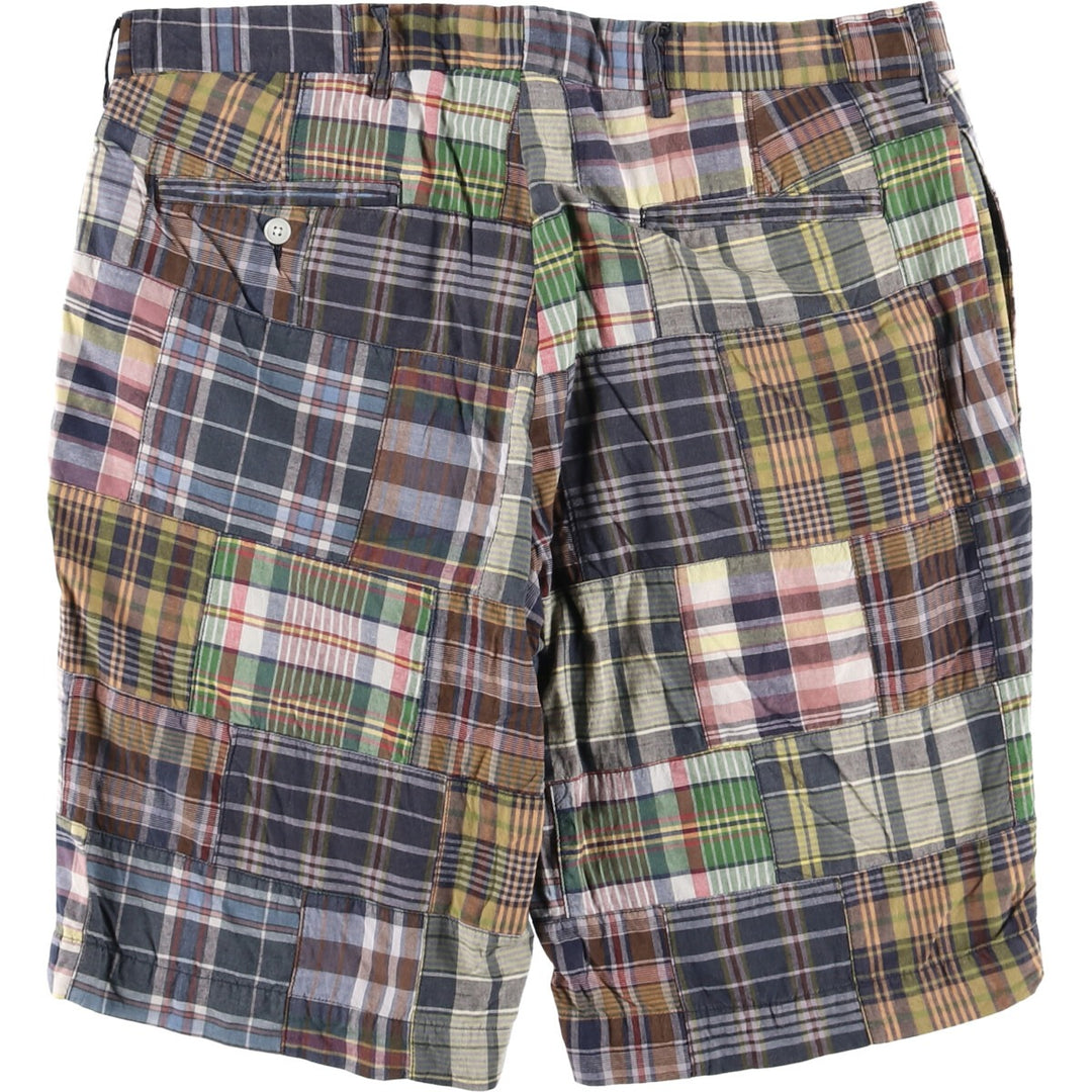 Ralph Lauren POLO by Ralph Lauren Check Pattern Patchwork Shorts Men's Size W36 cotton multicolor Vintage Second Hand