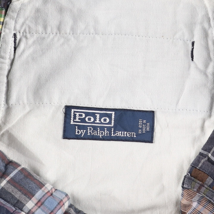 Ralph Lauren POLO by Ralph Lauren Check Pattern Patchwork Shorts Men's Size W36 cotton multicolor Vintage Second Hand