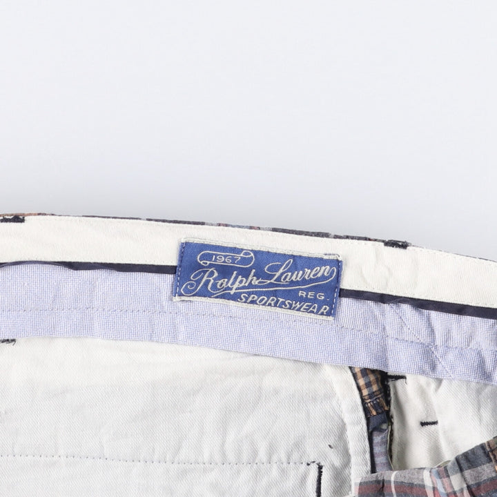 Ralph Lauren POLO by Ralph Lauren Check Pattern Patchwork Shorts Men's Size W36 cotton multicolor Vintage Second Hand