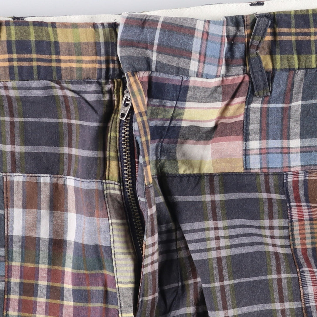 Ralph Lauren POLO by Ralph Lauren Check Pattern Patchwork Shorts Men's Size W36 cotton multicolor Vintage Second Hand