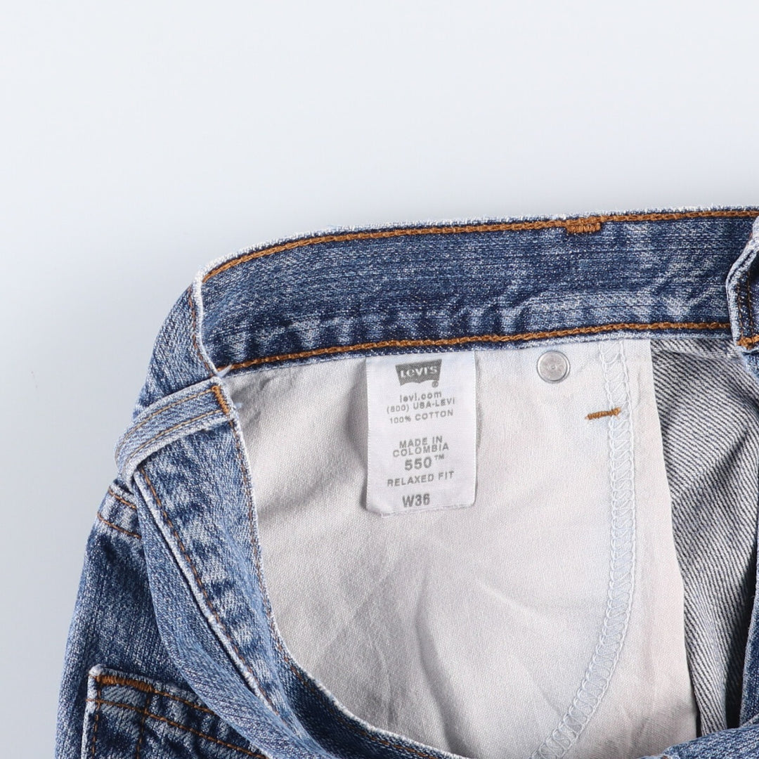 00'S Levi's 550 Relaxed Fit Denim Shorts, Half Pants, Jorts, Men's, W36 cotton blue type Vintage Second Hand