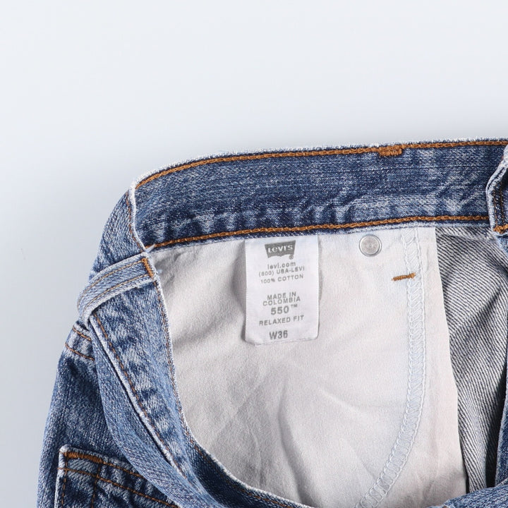00'S Levi's 550 Relaxed Fit Denim Shorts, Half Pants, Jorts, Men's, W36 cotton blue type Vintage Second Hand