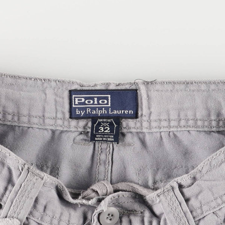 Ralph Lauren POLO by Ralph Lauren cargo shorts, half pants, men's size w32 cotton gray type Vintage Second Hand