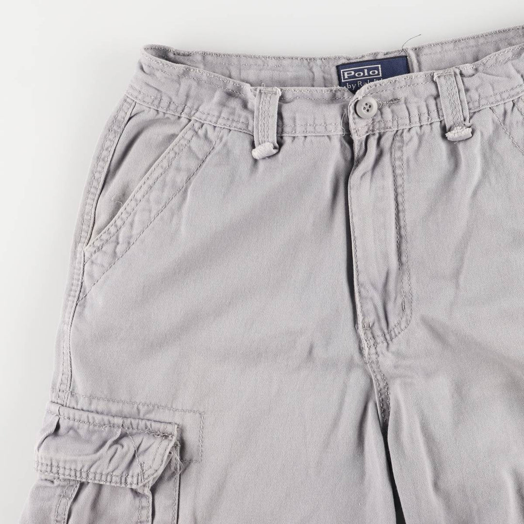Ralph Lauren POLO by Ralph Lauren cargo shorts, half pants, men's size w32 cotton gray type Vintage Second Hand