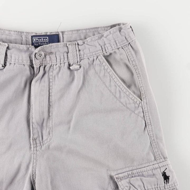 Ralph Lauren POLO by Ralph Lauren cargo shorts, half pants, men's size w32 cotton gray type Vintage Second Hand