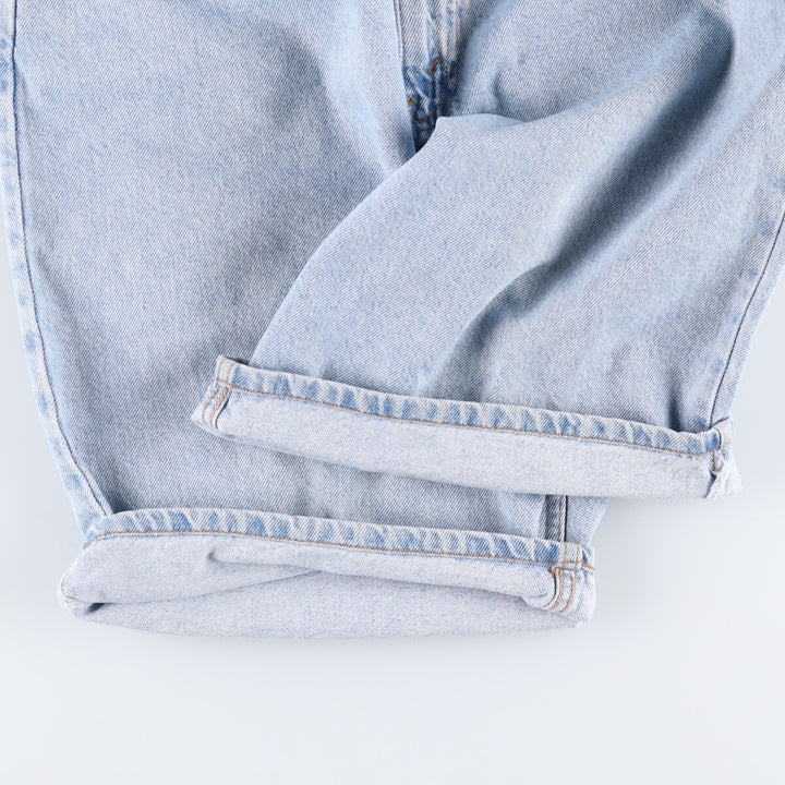 90'S Levi's 560 Loose Fit Denim Shorts with Orange Tab, Men's Size W30, Vintage cotton blue type Vintage Second Hand